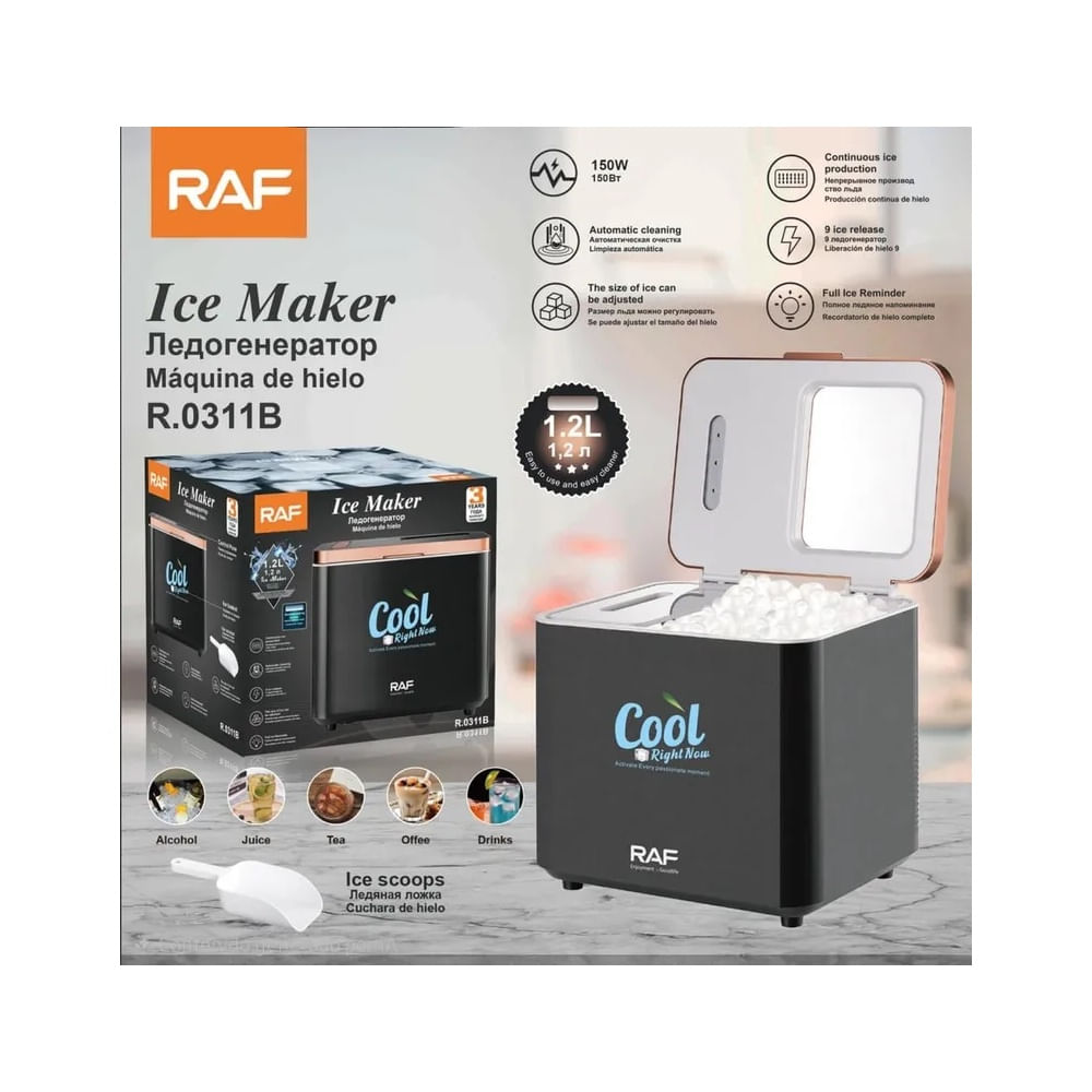 ICE MAKER DIGITAL AUTOMÁTICA MÁQUINA DE HACER HIELO EN MINUTOS - 12 Kg/DIA