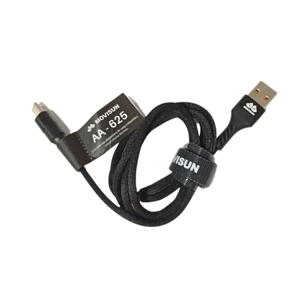 Cable Para Celular Tipo C a USB AA-625 Movisun Negro