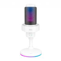 Micrófono Fifine A9S RGB USB Multipatron - Blanco