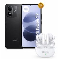 Celular Xiaomi Redmi Note 17 128GB 6GB Negro y Audifonos Inalambricos 1HORA AUT205 Blancos