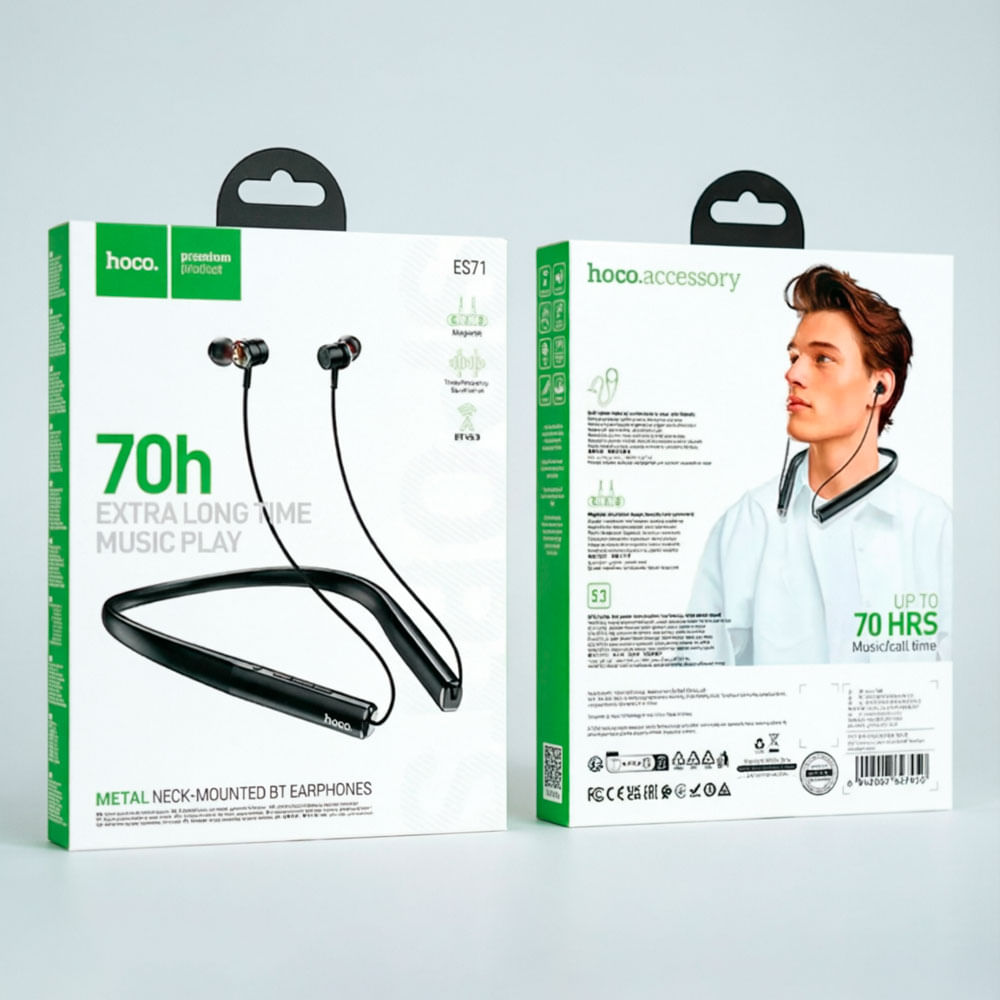 Audífonos In Ear Hoco ES71 Bluetooth Deportivo Hasta 70 Horas