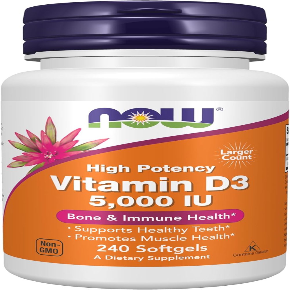 Now D3 5000 IU 240 Capsulas Blandas