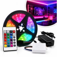 Tira De Luces Led Multicolor 5m Para TV Y Cuarto Gamer