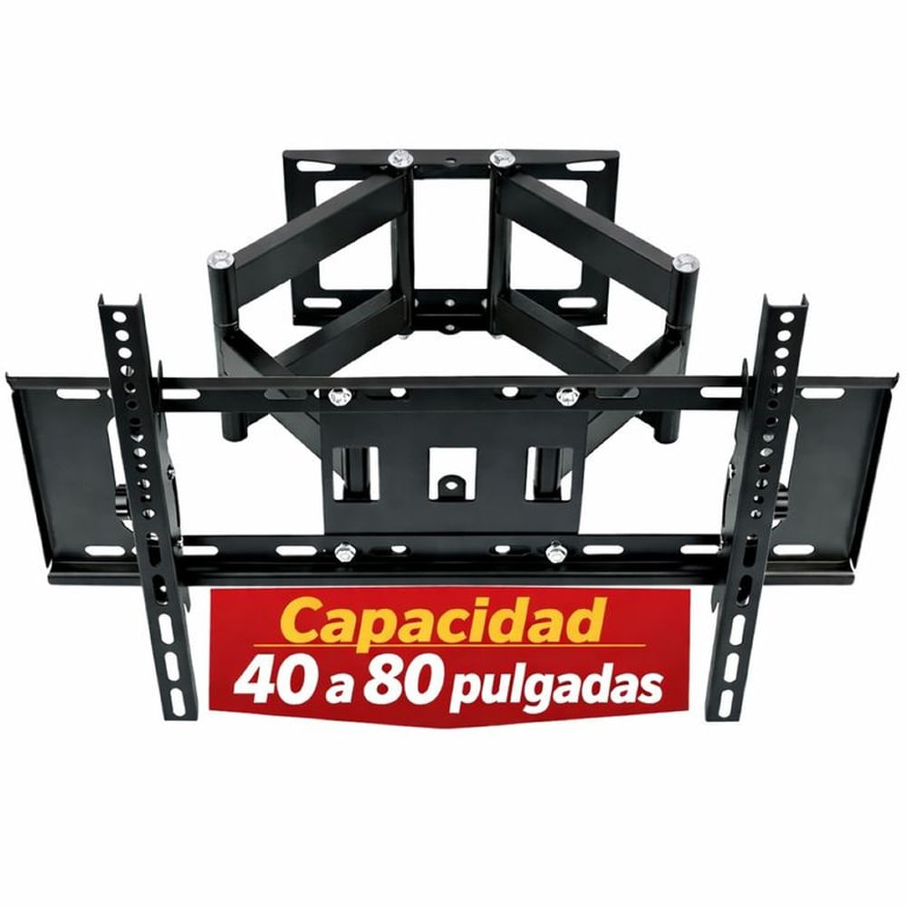 RACK SOPORTE PARA TELEVISOR DE 40 A 80 PULGADAS CON DOBLE BRAZO ARTICULADO