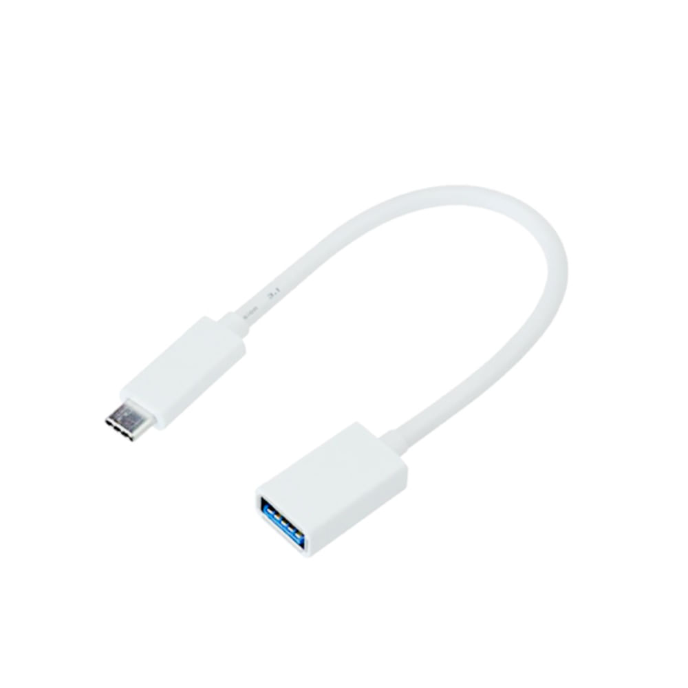 Cable Otg Adaptador De Usb A Tipo C Para Celulares Blanco
