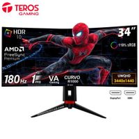 Monitor Curvo gaming TEROS TE-3412G 34 UWQHD VA 180Hz 1ms HDR10 FreeSync Premium