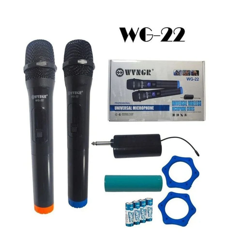Par de Microfonos Universal Inalámbrico MOD  WG-22