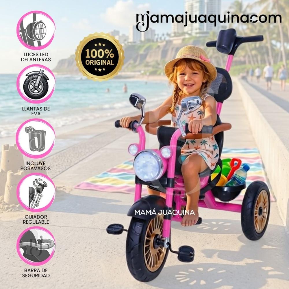 Triciclo Giratorio con reflector CHOPPER LT  Edición Especial Dark Pink