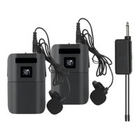 Micrófono Inalámbrico Doble VHF con Pantalla LED Diadema y Solapa  MOD XY-E8