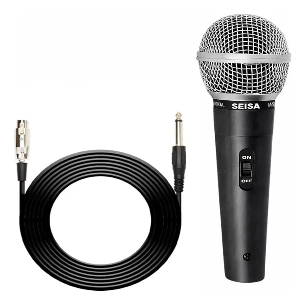 Micrófono Con Cable Seisa Para Karaoke Y Amplificador  MOD M-58