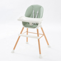 SILLA DE COMER DE MADERA PARA BEBES 5 EN 1 DE LUJO ACQUA