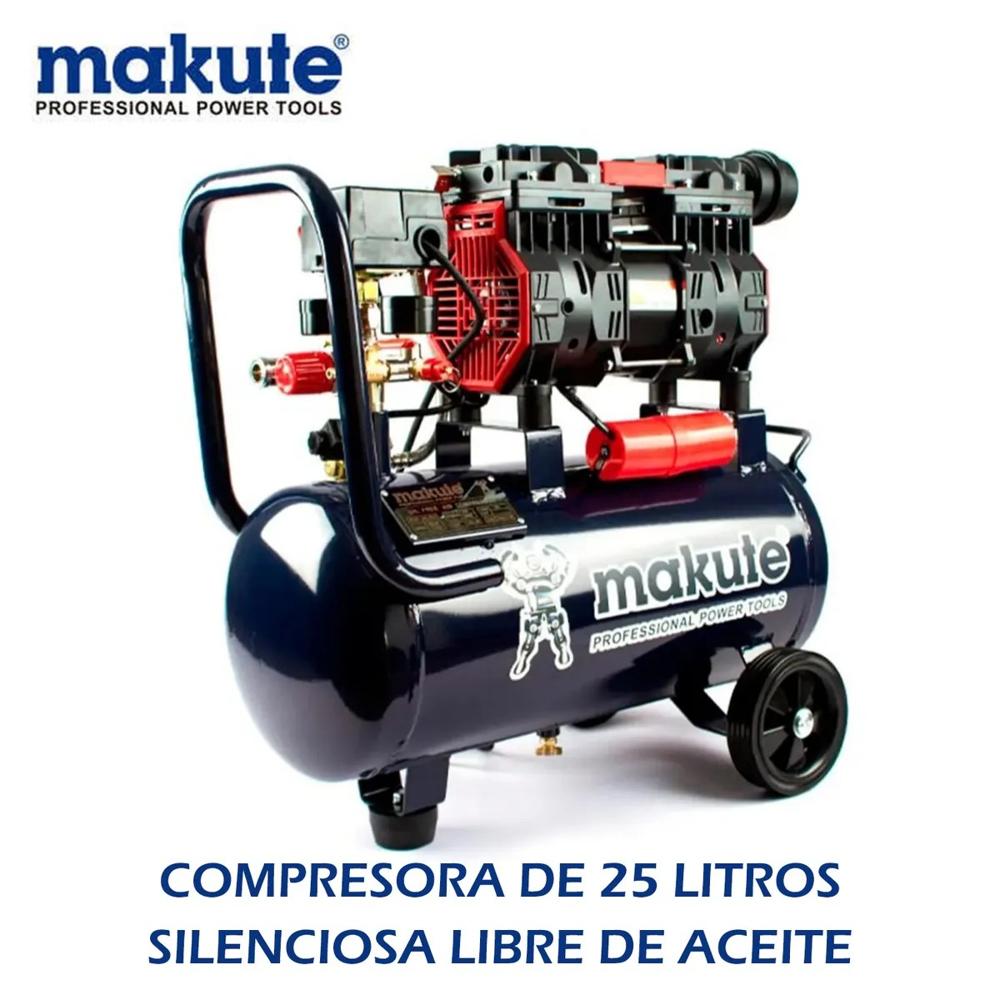 COMPRESORA SILENCIOSA DE AIRE DE 25 LITROS LIBRE DE ACEITE