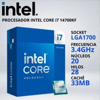 PROCESADOR INTEL CORE i7-14700KF LGA1700 3.4-5.6GHz 33MB - 035698