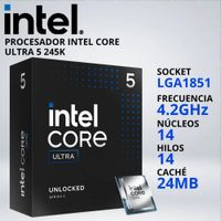 PROCESADOR INTEL CORE ULTRA 5-245K LGA1700 4.2-5.2 GHz 24MB GRAFICOS INTEL - 037966