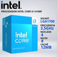PROCESADOR INTEL CORE i3-14100F LGA1700 3.5-4.7 GHz 12MB FAN-COOLER - 036236