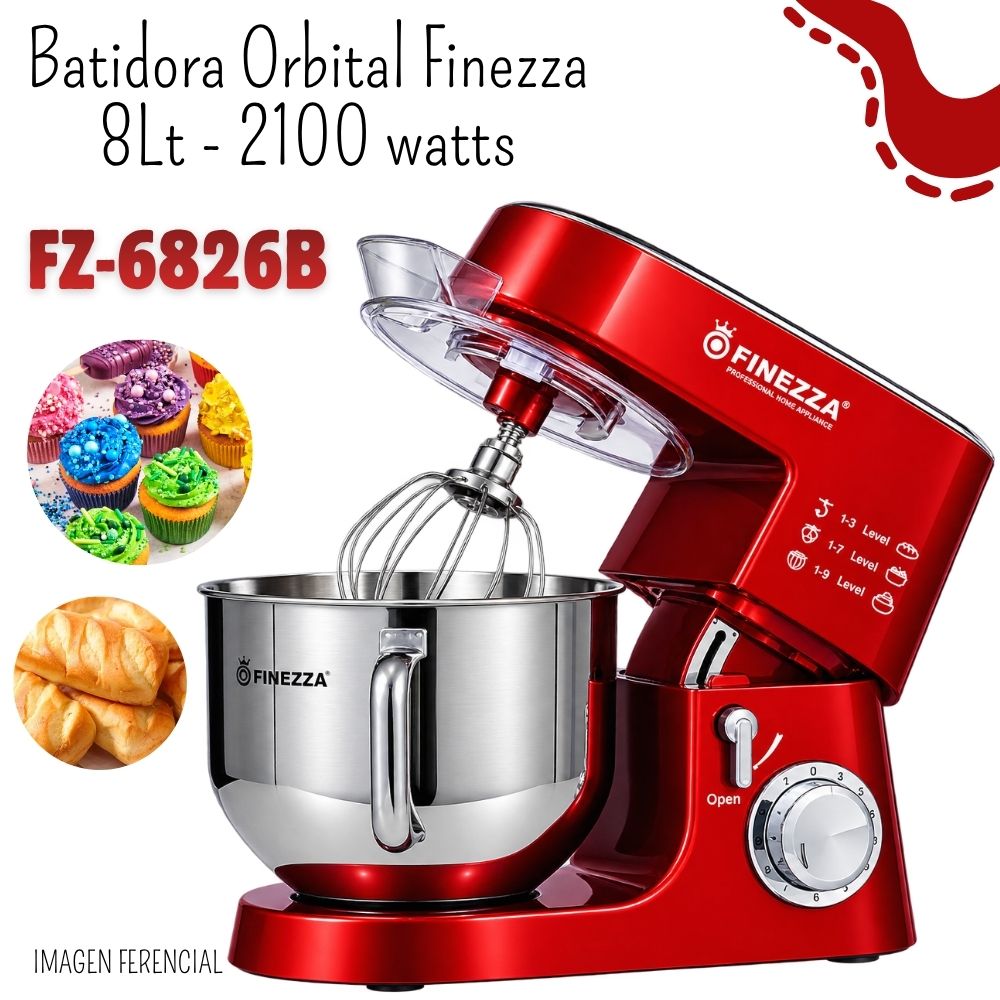 Batidora Electrica Orbital Finezza 8Lt de 2100 watts - FZ-6826B