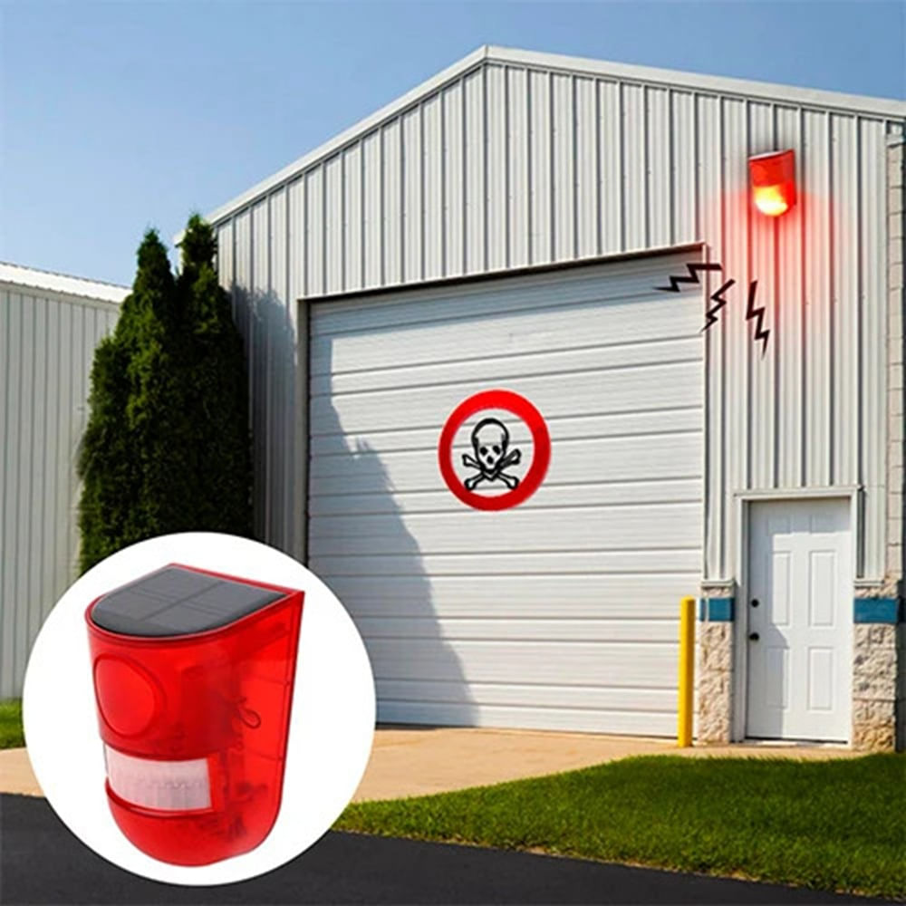 LUZ DE ALARMA SOLAR LED Recargable Portátil de Emergencia Alta Iluminación  MOD MY-7144