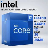 PROCESADOR INTEL CORE i7-12700KF LGA1700 3.6-5.0 GHz 25MB - 030496.