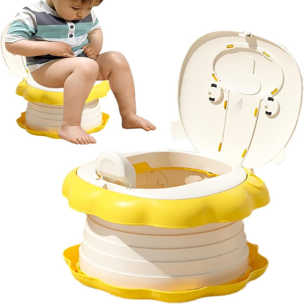 BACIN BAÑO PORTATIL PLEGABLE ENTRENAMIENTO - AMARILLO
