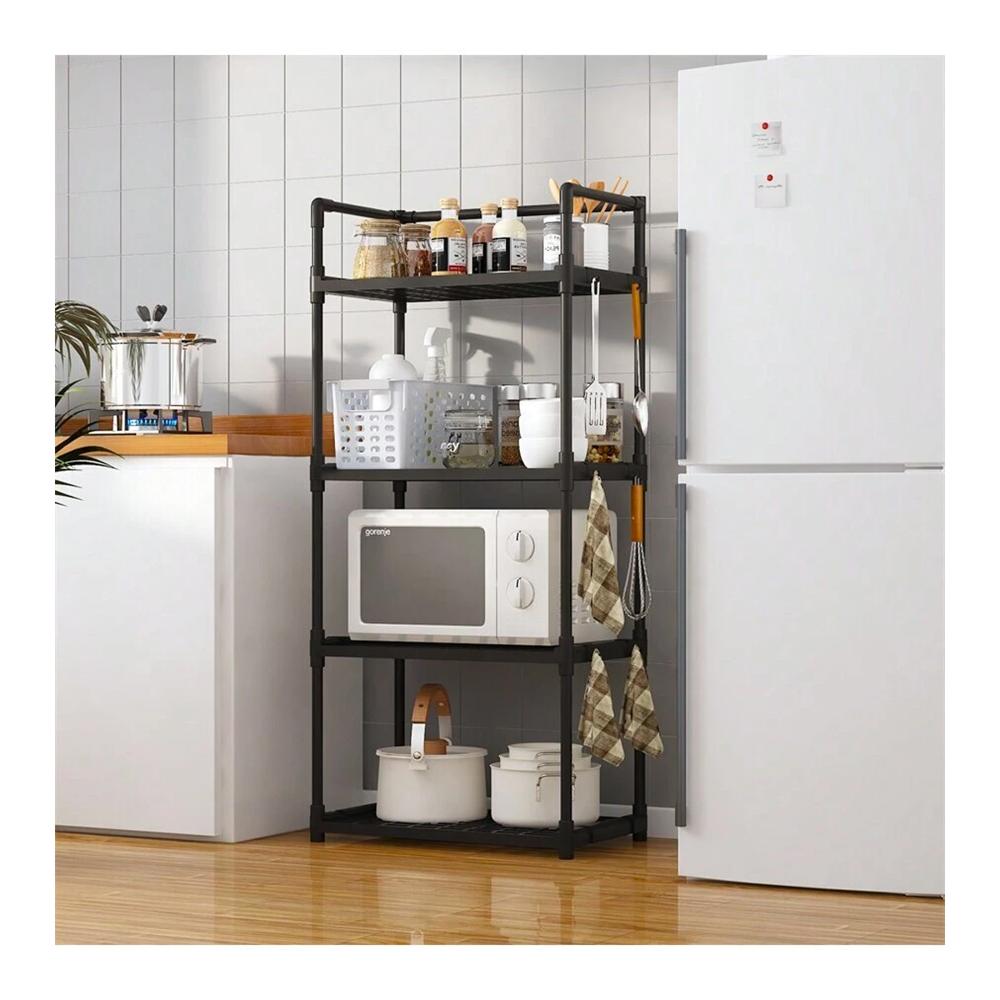 Estante Organizador Multiuso Hogar Cocina 4 Niveles Negro C6637