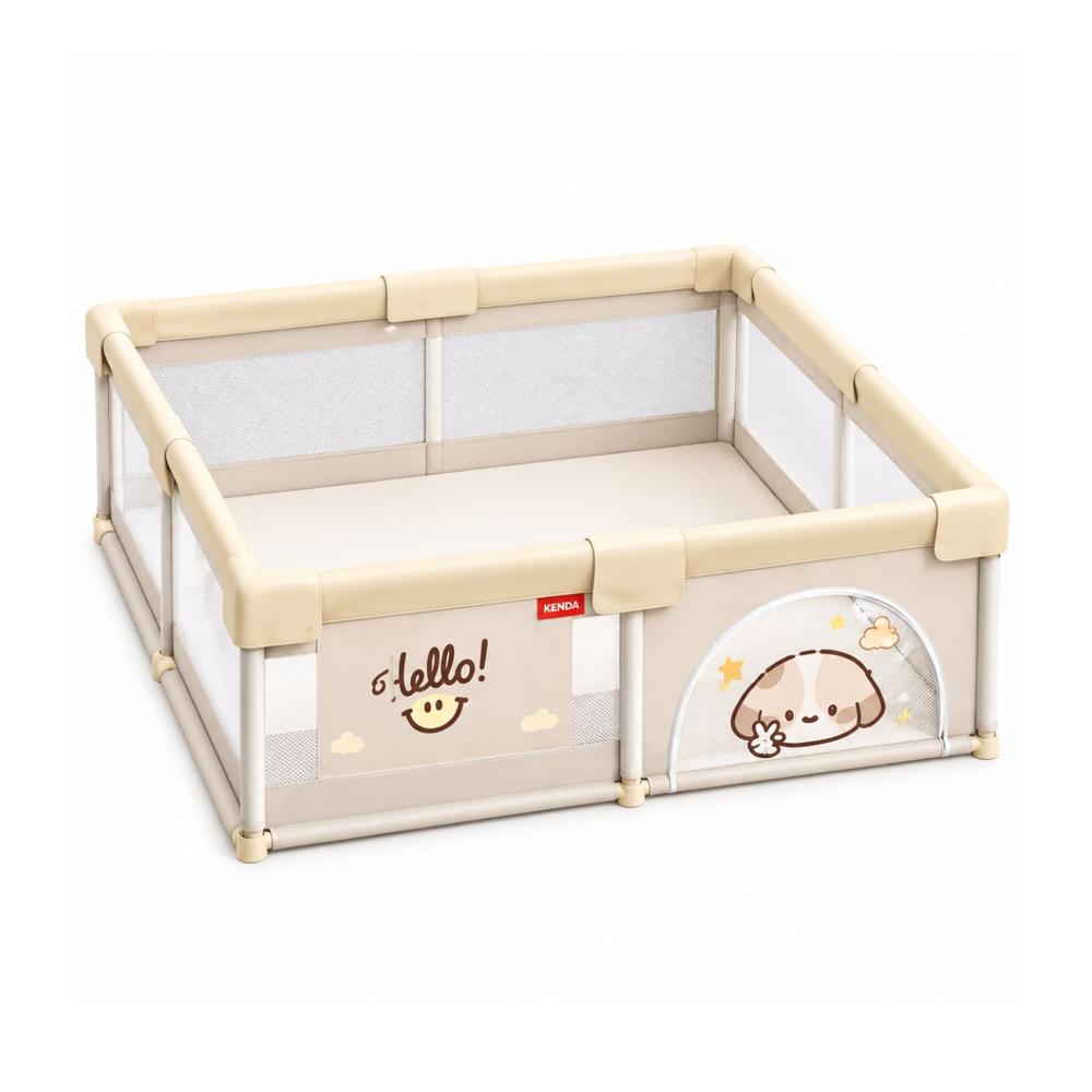 Corral Infantil Para Bebé Color Crema
