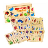 Domino Didactico en Madera Insectos 28 pzas