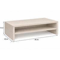 soporte de monitor, escritorio elevado toquilla de 15x45x30 cm