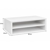 Organizador de escritorio de 20x50x35 blanco de melamine