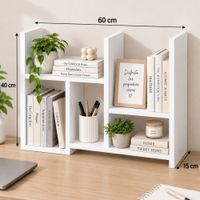 Estantería, organizador de escritorio blanco 60x40x15 cm