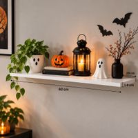 Repisa Flotante para Sala Blanco 60x20 x 1.8 cm de Melamina para Halloween