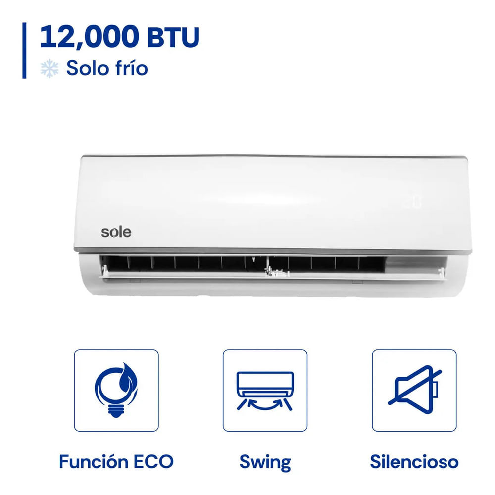 Aire Acondicionado Sole Split 12 Kbtu