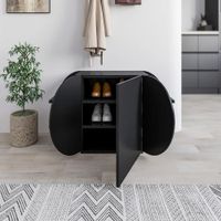 Zapatera Moderno Gilda Negro R&R Muebles