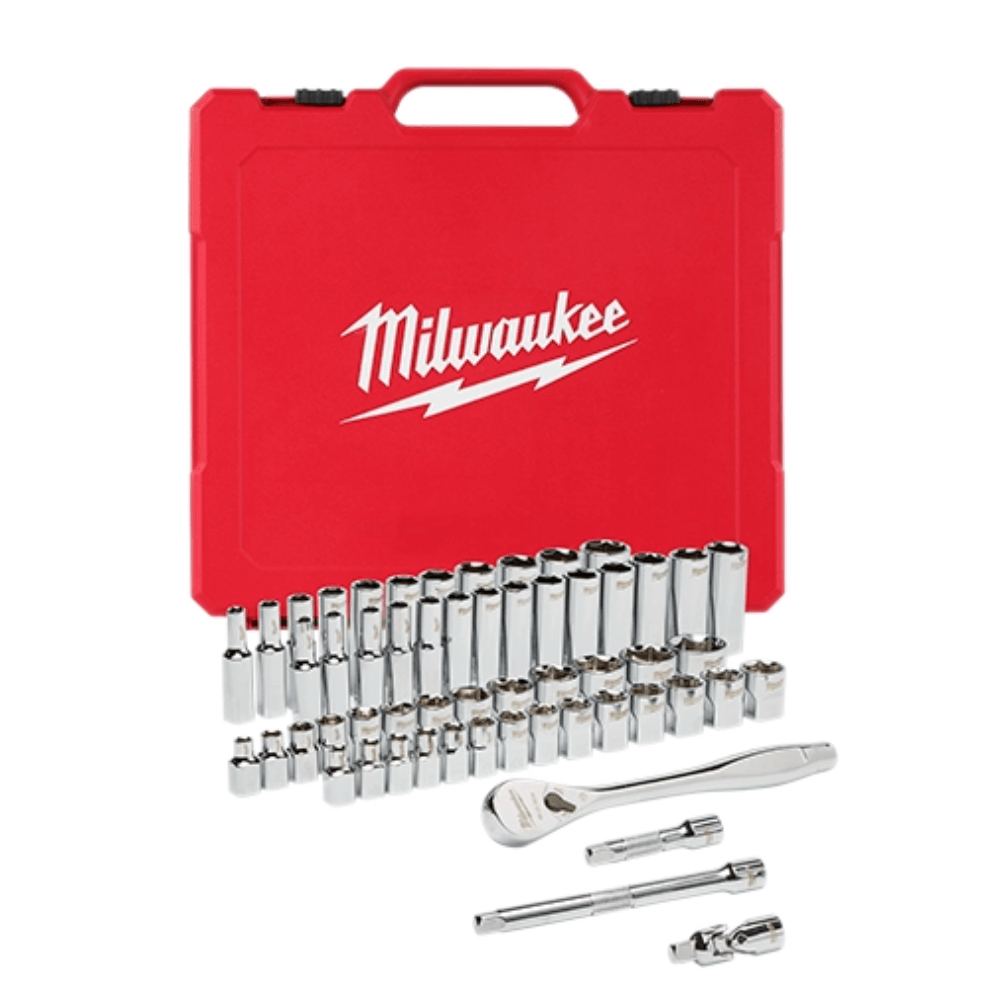 Juego de 56 piezas de dados y matraca Milwaukee 48-22-9008