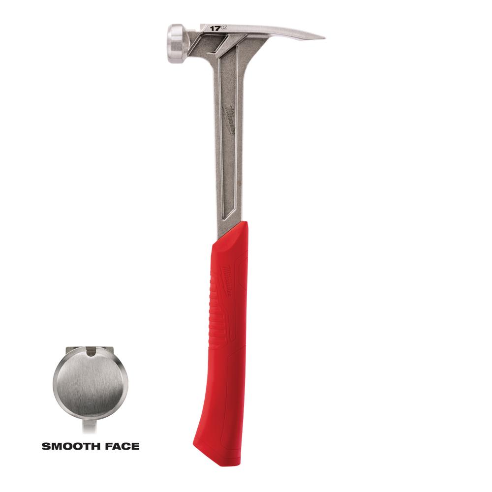 Martillo de carpintero de cara lisa de 17 onzas 48-22-9017