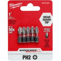 Paquete de 5 brocas de inserción tipo Phillips n 2 para impacto SHOCKWAVE 48-32-4601