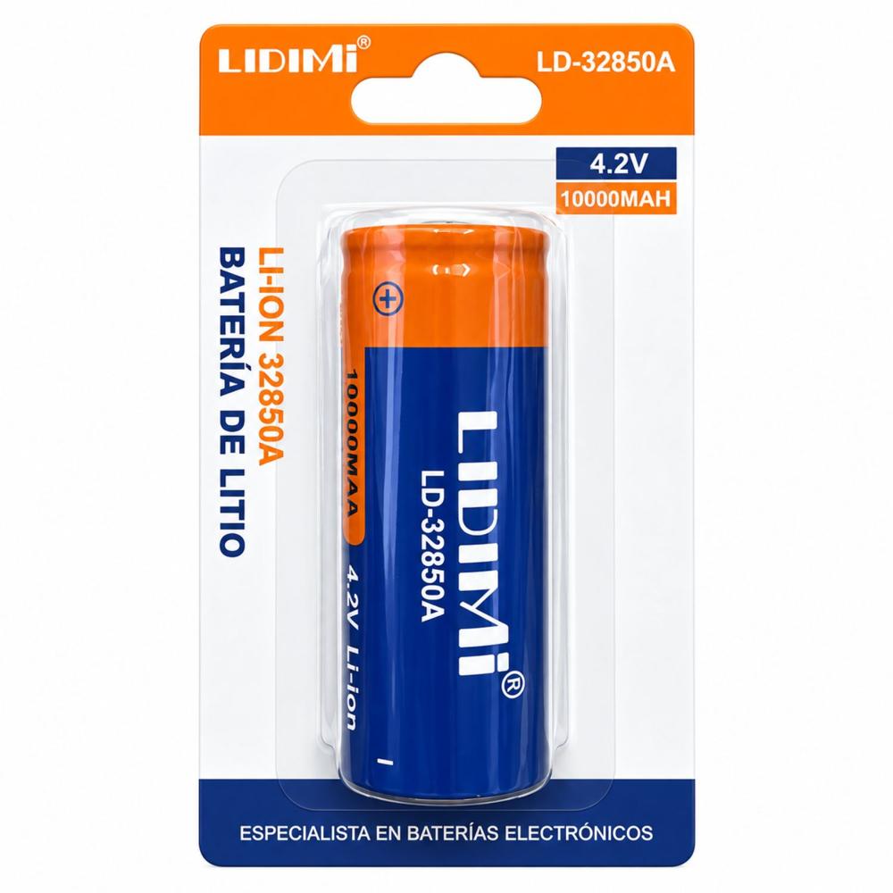 Batería Recargable 32850A 10000mAh 4.2V Para Linterna LED de Alta Potencia