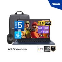 LAPTOP ASUS VIVOBOOK 15 X1504VA E84630 15.6 FHD IPS TOUC 16GB DDR5 512GB SSD FreeDOS