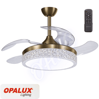 LAMPARA VENTILADOR GOLD OPALUX