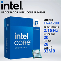 PROCESADOR INTEL CORE i7-14700F LGA1700 2.1-5.4 GHz 33MB FAN-COOLER - 036310.