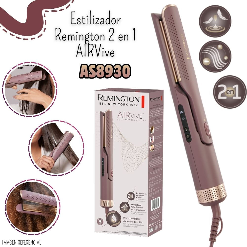 Estilizador De Aire 2 En 1 Remington Airvive Seca Y Alisa - AS8930
