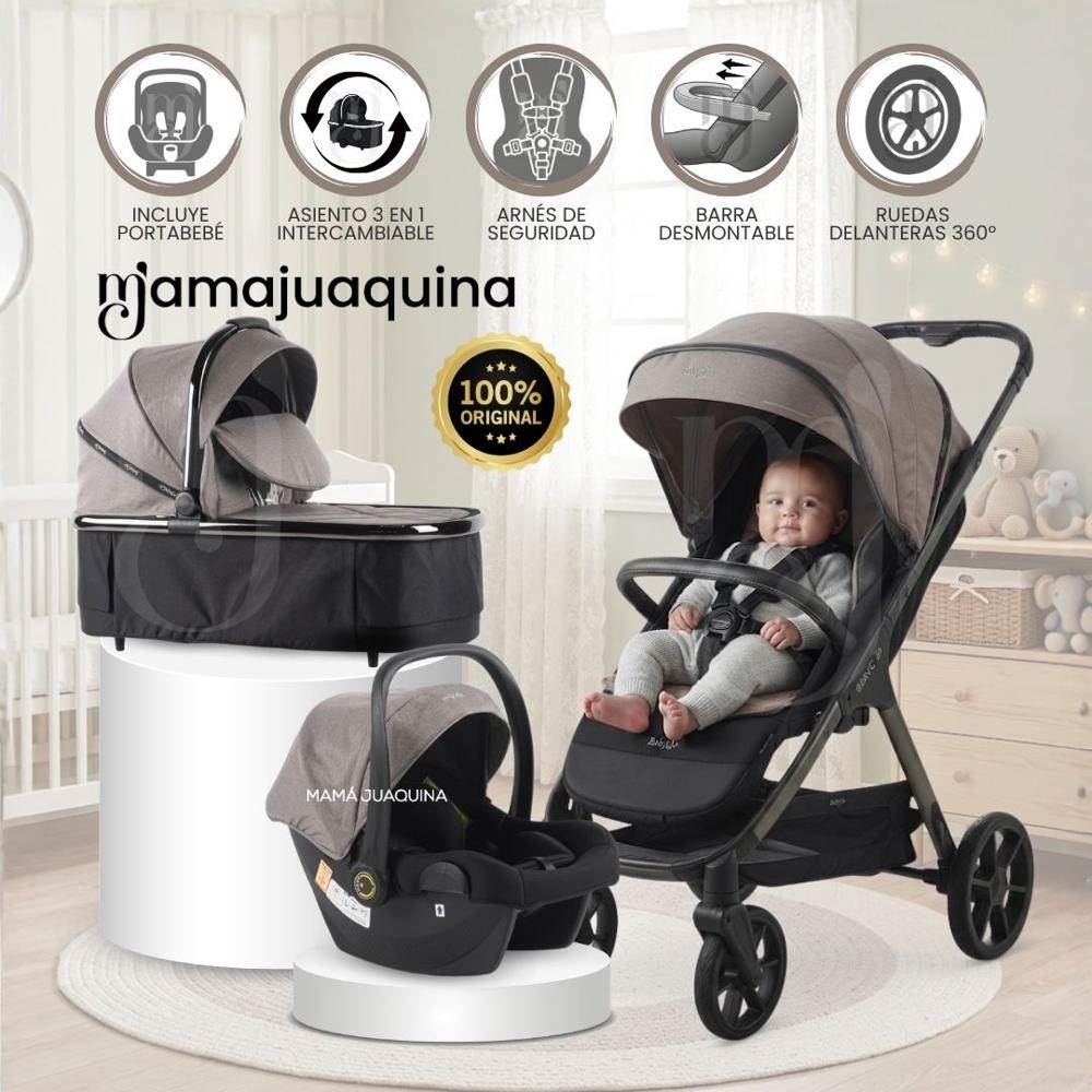 Coche Moisés Travel System NEXUS ALUM con Sistema Adaptable Y Porta Bebé Beige