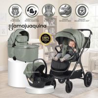 Coche Moisés Travel System NEXUS ALUM con Sistema Adaptable  Y Porta Bebé Green
