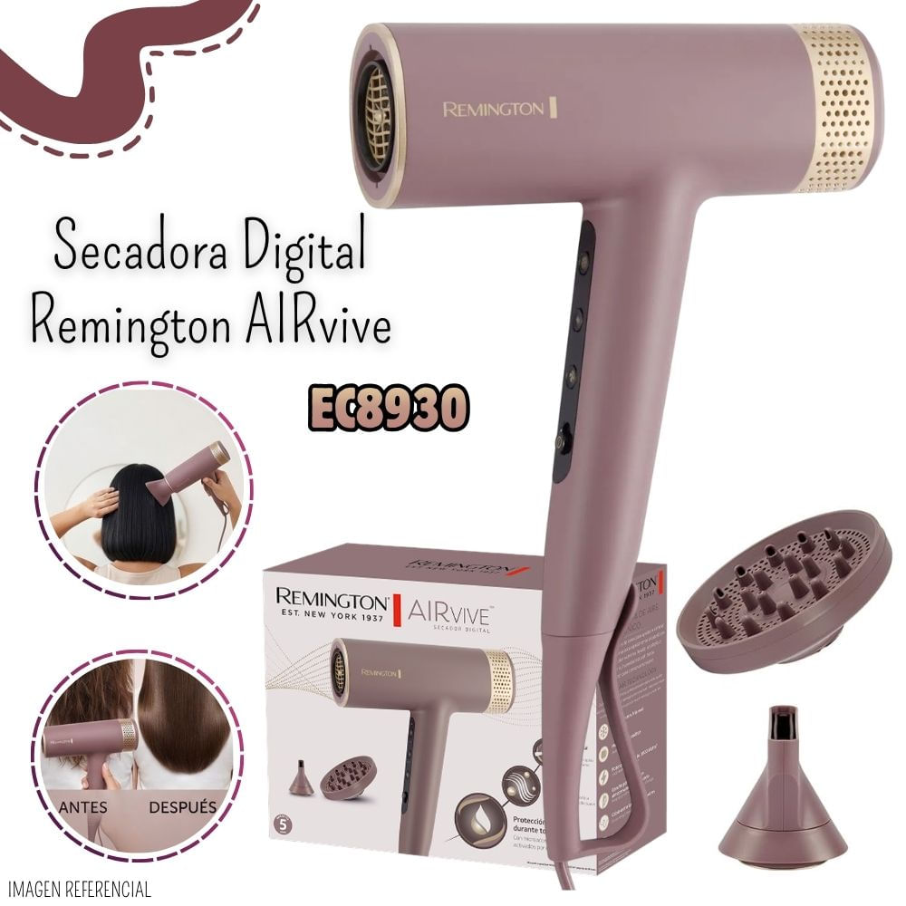 SECADORA DE CABELLO REMINGTON AIRVIVE -  EC8930