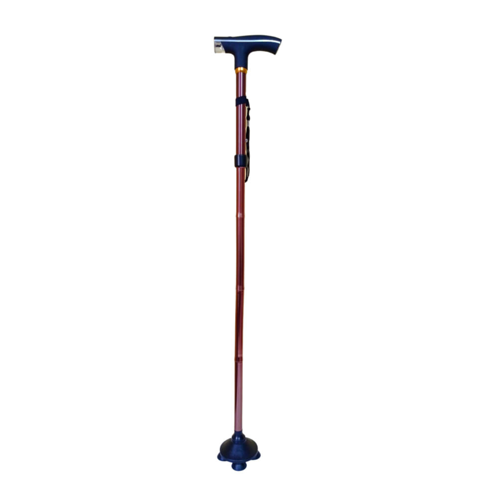Bastón Plegable Ortopédico Con Luz Led color Marrón