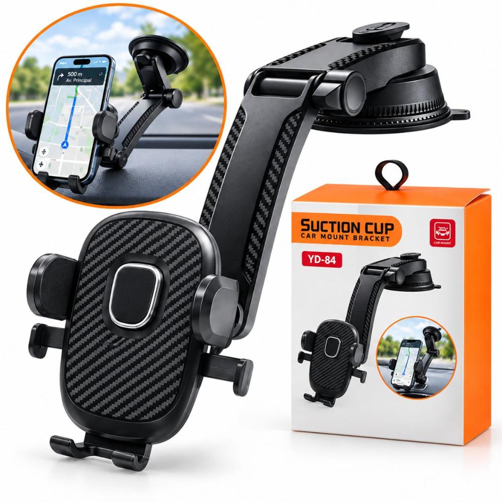 Soporte para Celular de Auto 360 con Ventosa y Brazo Ajustable YD-84