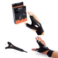 Guantes Linterna Led Impermeables Color Negro
