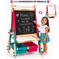 Pizarra Caballete de Madera 4en1 Magnética Tiza Acrílica Montessori Regalo Educativo