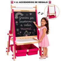 Pizarra Caballete 4en1 Madera Magnética Tiza Acrílica Regalo Educativo Montessori