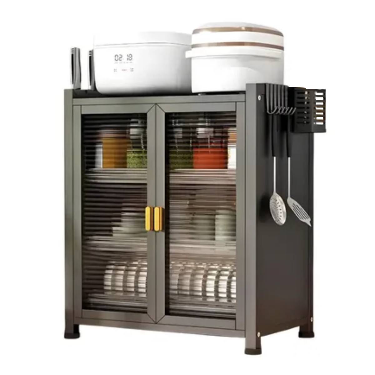 Organizador Escurridor Platos Cocina Utensilio Estante Multiuso 3 Niveles Negro