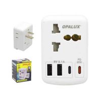 Adaptador Múltiple Plano Tierra USB Tipo C OP-325A OPALUX